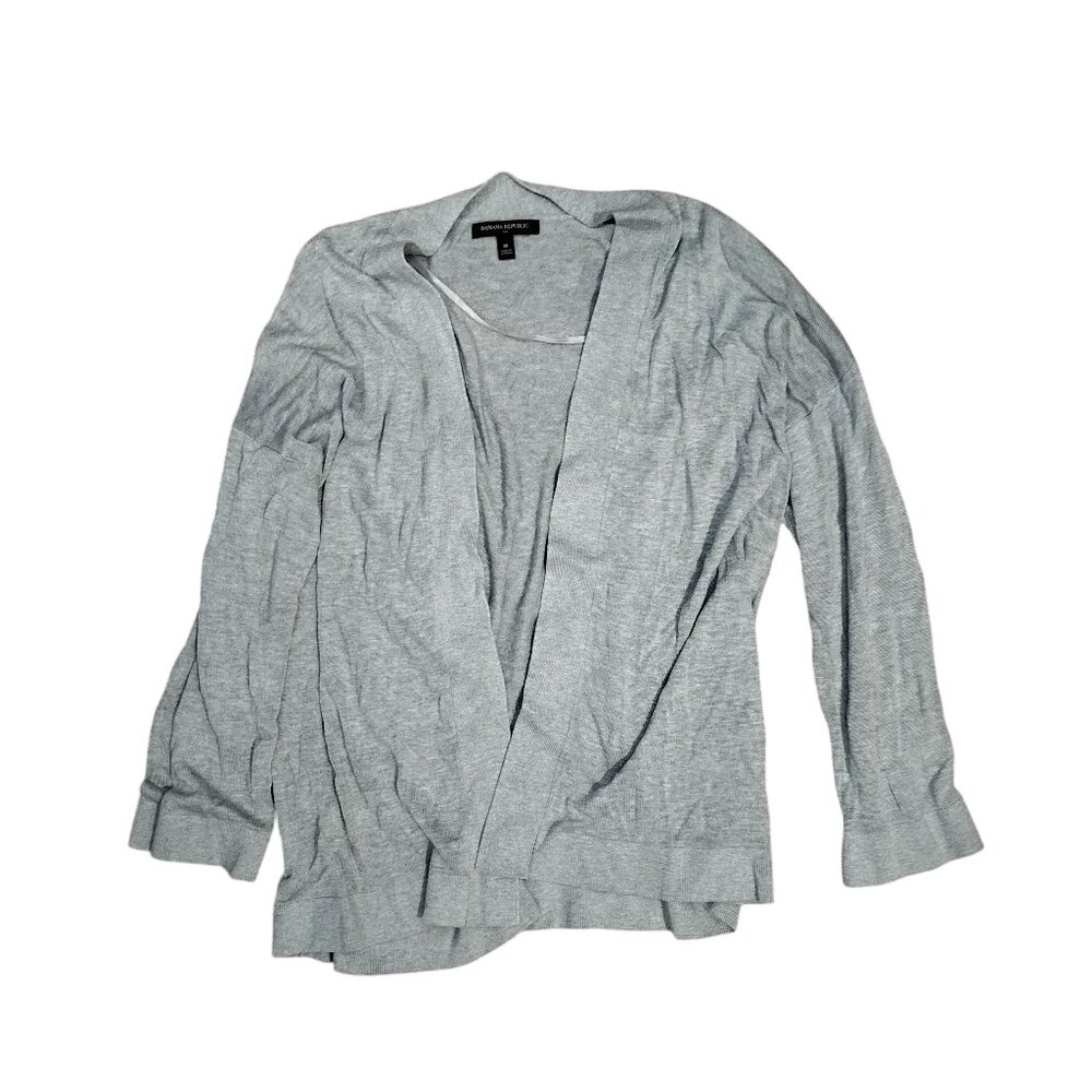 Banana Republic soft gray knit cardigan